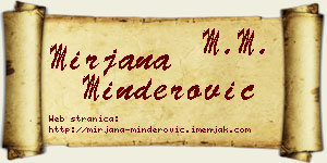 Mirjana Minderović vizit kartica